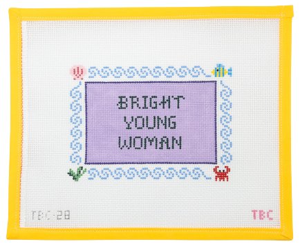 Bright Young Woman Needlepoint - Summertide Stitchery - Mopsey Designs