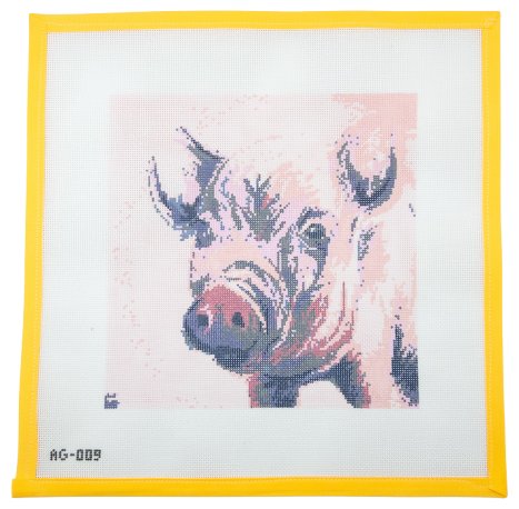 Bring It (Pig) Needlepoint Canvas - Summertide Stitchery - Ash + Gin