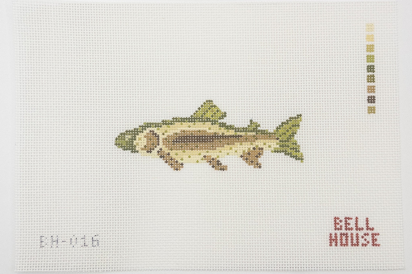 Brown Trout Needlepoint Canvas - Summertide Stitchery - Bell House Designs