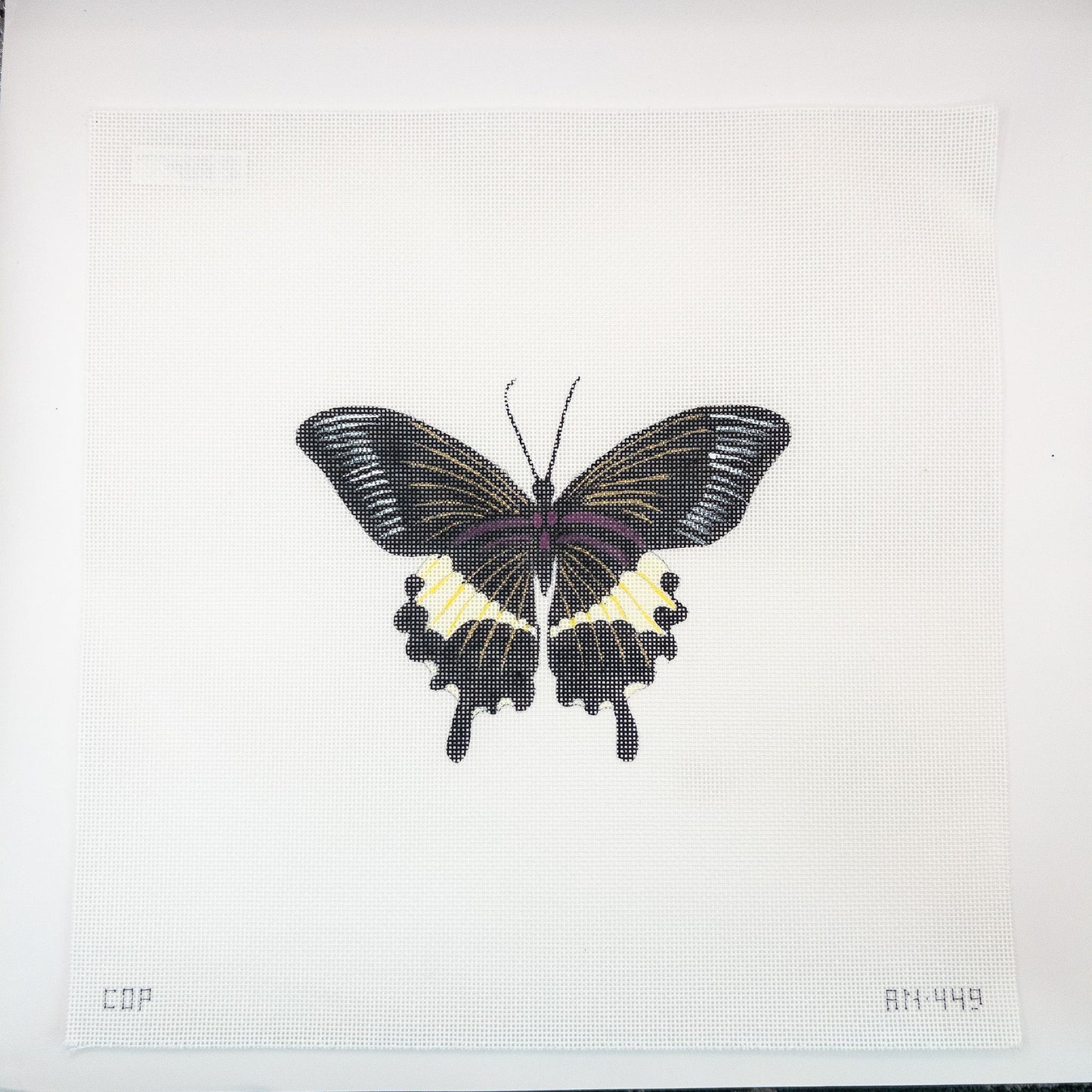 Butterfly Needlepoint Canvas | AN449 - Summertide Stitchery - Colors of Praise