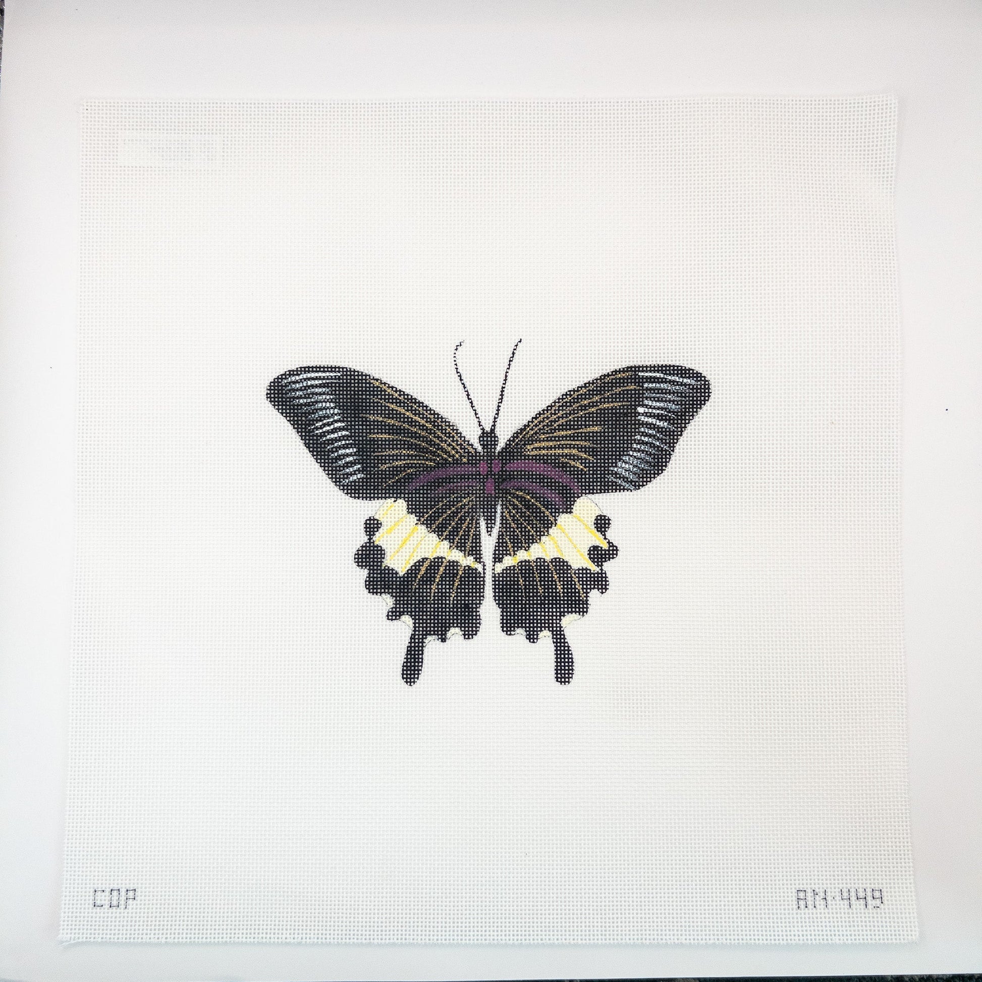 Butterfly Needlepoint Canvas | AN449 - Summertide Stitchery - Colors of Praise