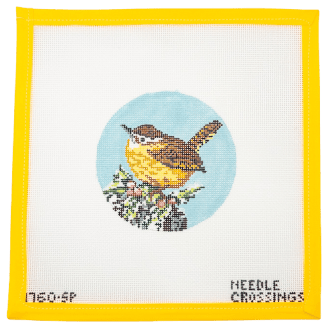 Carolina Wren Needlepoint Canvas - Summertide Stitchery - Needle Crossings