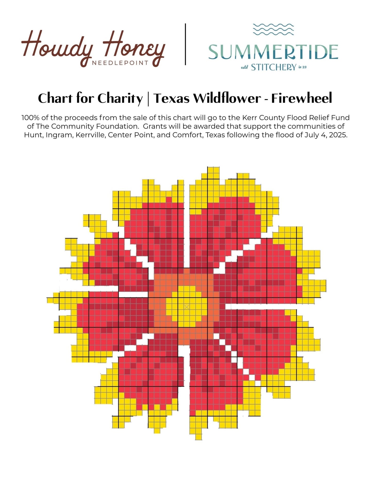 Charts For Charity | Texas Wildflowers - Summertide Stitchery - Summertide Stitchery