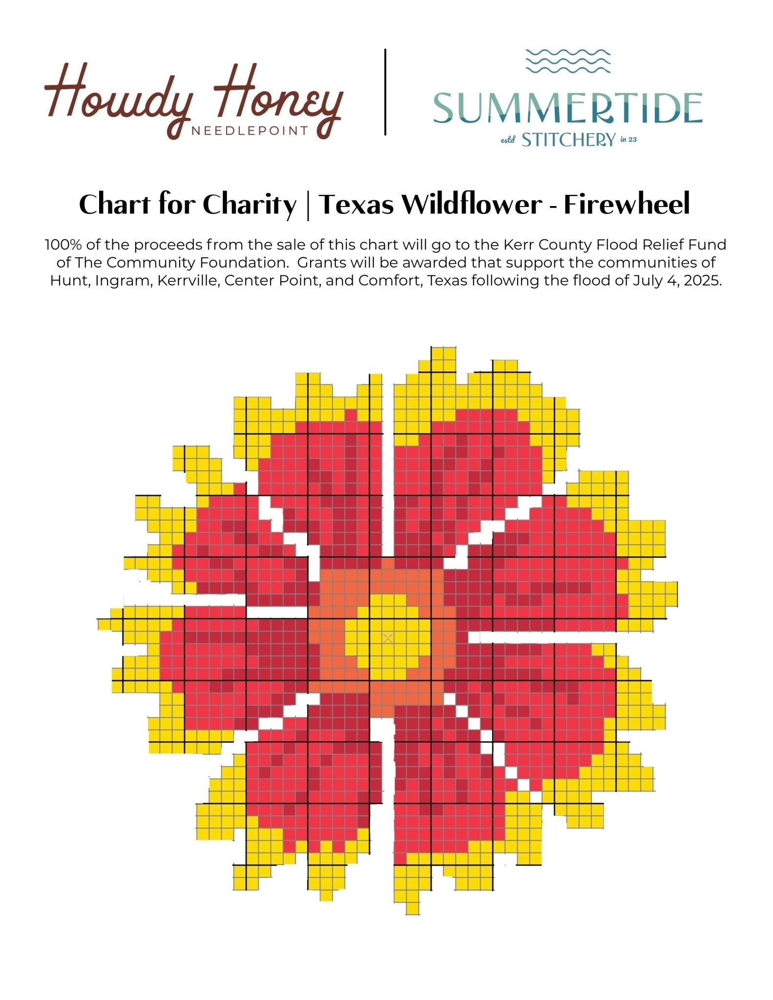 Charts For Charity | Texas Wildflowers - Summertide Stitchery - Summertide Stitchery