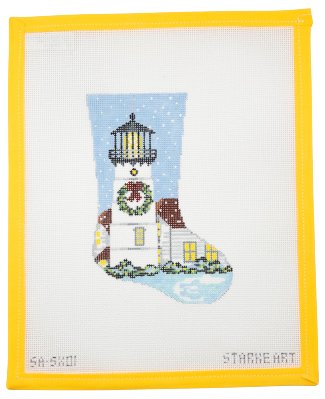 Chatham Lighthouse Mini Stocking - Summertide Stitchery - Starke Art Designs