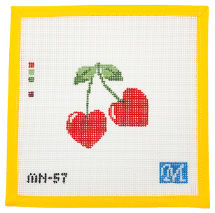 Cherry Love Bomb Needlepoint Canvas - Summertide Stitchery - Maura Nolan Designs