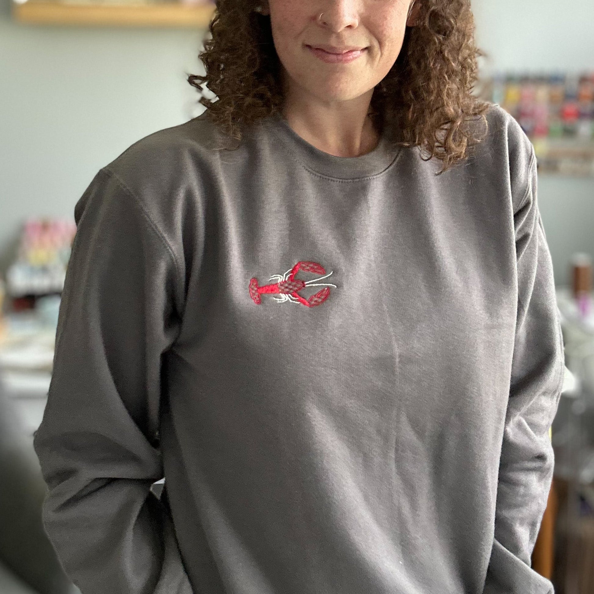 Chic Lobster Sweatshirt - Summertide Stitchery - Summertide Stitchery