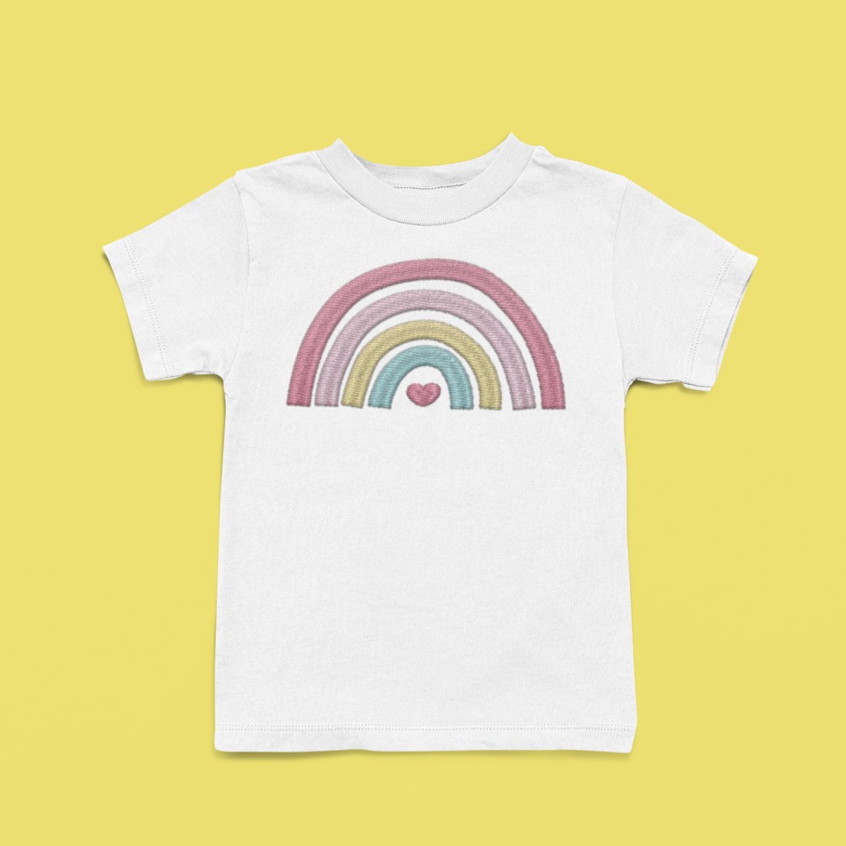Child's Rainbow Embroidered T-Shirt - Summertide Stitchery - Summertide Stitchery
