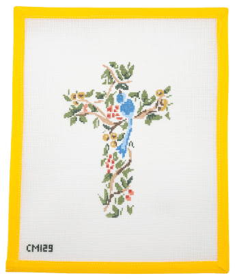 Chinoiserie Cross Needlepoint Canvas - Summertide Stitchery - Camilla Moss