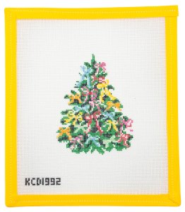 Christmas Tree with Bows Needlepoint Canvas - Summertide Stitchery - KCN Designs