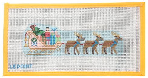 Christmas Village Sleigh Needlepoint Canvas - Summertide Stitchery - Le Point Studio