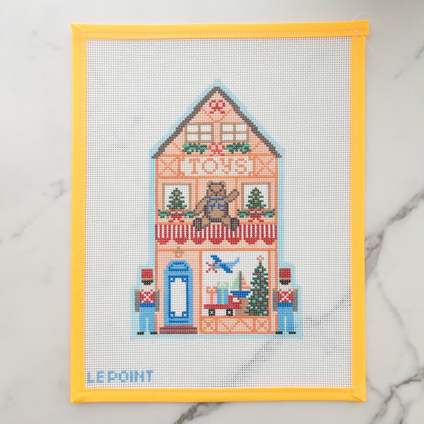 Christmas Village Toy Shop Needlepoint Canvas - Summertide Stitchery - Le Point Studio