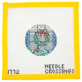 Christmas Wreath Needlepoint Canvas - Summertide Stitchery - Needle Crossings