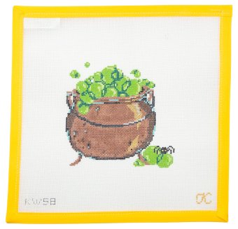 Copper Cauldron Needlepoint Canvas - Summertide Stitchery - Kate Woodward