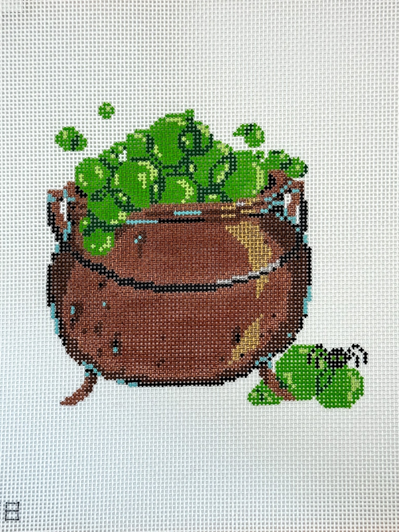 Copper Cauldron Needlepoint Canvas - Summertide Stitchery - Kate Woodward