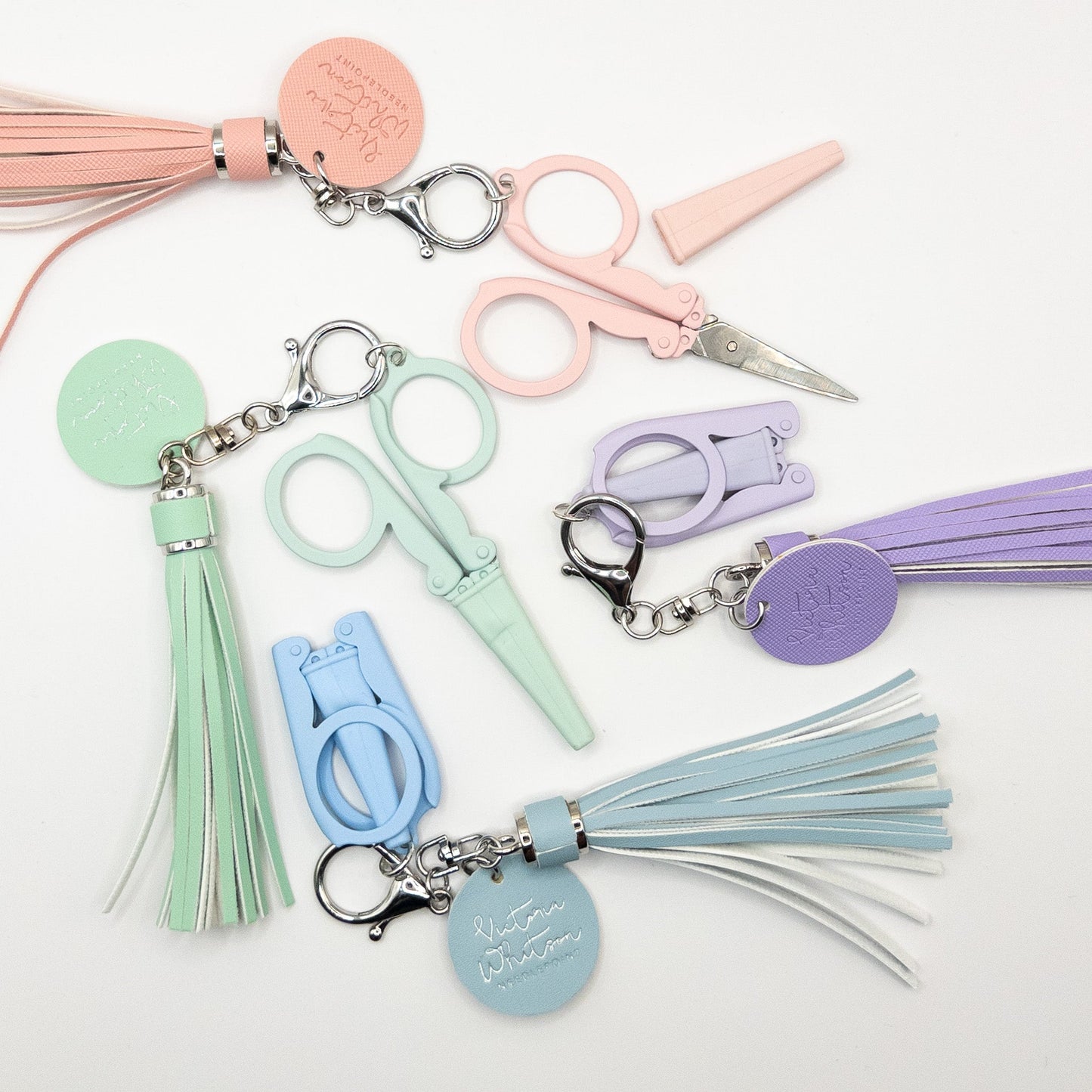 Cotton Candy Foldable Embroidery Scissors - Summertide Stitchery - Victoria Whitson Needlepoint