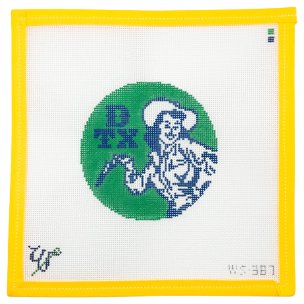 Dallas Cowgirl Needlepoint Canvas - Summertide Stitchery - Wipstitch Needleworks