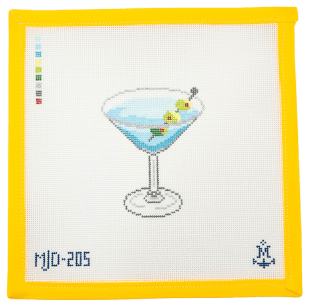 Dirty Martini Needlepoint Canvas - Summertide Stitchery - Morgan Julia