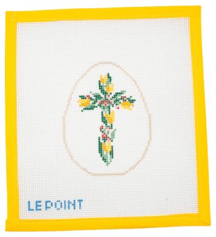 Easter Cross Egg Needlepoint Canvas - Summertide Stitchery - Le Point Studio