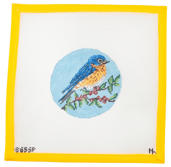 Eastern Bluebird Neeedlepoint Canvas - Summertide Stitchery - Needle Crossings