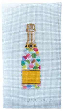 ECS Veuve Bottle Needlepoint Canvas - Summertide Stitchery - C'ate La Vie