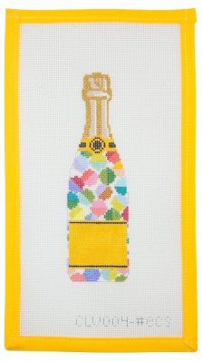 ECS Veuve Bottle Needlepoint Canvas - Summertide Stitchery - C'ate La Vie