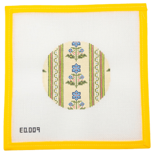 Emily Quigley: Floral Block Print Needlepoint Canvas - Summertide Stitchery - Stitch Style Needlepoint