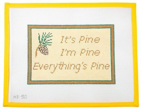 Everything's Pine Needlepoint Canvas - Summertide Stitchery - Alice & Blue