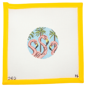 Flamingo Needlepoint Canvas - Summertide Stitchery - Needle Crossings