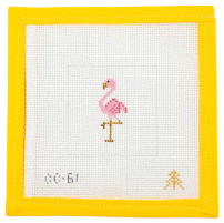 Flamingo Needlepoint Canvas - Summertide Stitchery - Evergreen Needlepoint