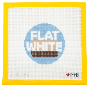 Flat White Round Needlepoint Canvas - Summertide Stitchery - LoveMHB Studio