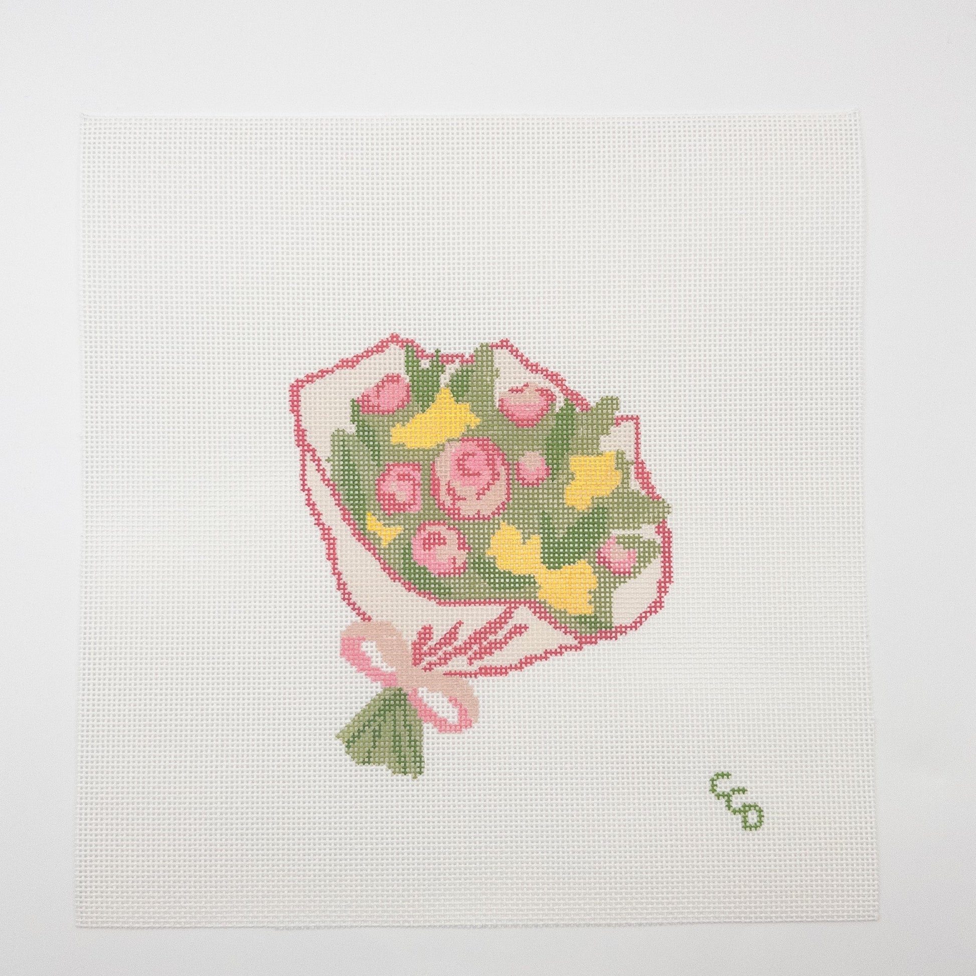 Flower Bouquet Needlepoint Canvas - Summertide Stitchery - Cotswold Co