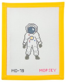 Fly Me To The Moon (Astronaut) Needlepoint Canvas - Summertide Stitchery - Mopsey Designs