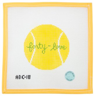 Forty - Love Needlepoint Canvas - Summertide Stitchery - Atlantic Blue Canvas