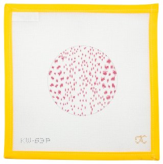 French Dots Round Needlepoint Canvas - Summertide Stitchery - Kate Woodward