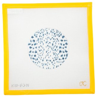 French Dots Round Needlepoint Canvas - Summertide Stitchery - Kate Woodward