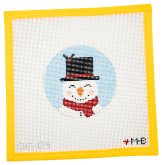 Frosty Round Needlepoint Canvas - Summertide Stitchery - LoveMHB Studio