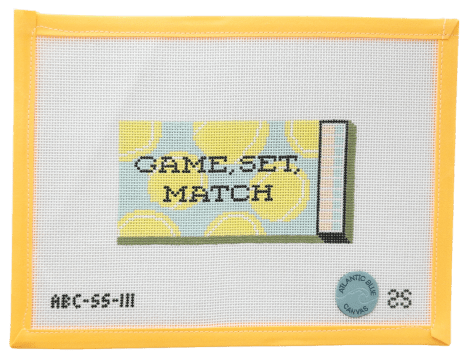 Game, Set, Matchbook Needlepoint Canvas - Summertide Stitchery - Spruce St. Studio