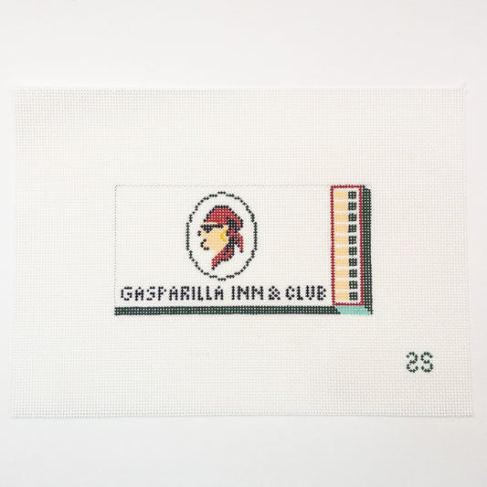 Gasparilla Inn Matchbook Needlepoint Canvas - Summertide Stitchery - Spruce St. Studio