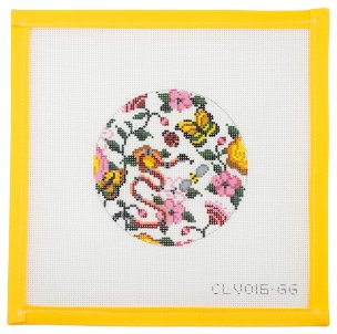 GG Garden Round Needlepoint Canvas - Summertide Stitchery - C'ate La Vie