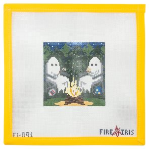 Ghost Stories Needlepoint Canvas - Summertide Stitchery - Fire and Iris