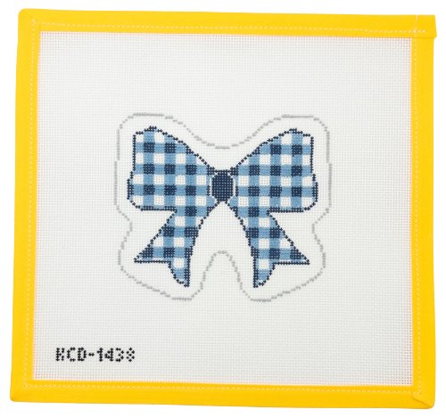 Gingham Bow Needlepoint - Summertide Stitchery - KCN Designs