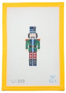 Gingham Nutcracker Needlepoint Canvas - Summertide Stitchery - SLS