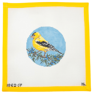 Goldfinch Needlepoint Canvas - Summertide Stitchery - Needle Crossings