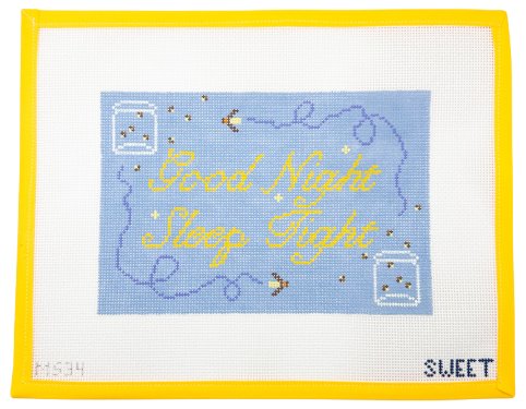 Good Night Sleep Tight Needlepoint Canvas - Summertide Stitchery - Maddie Sweet Designs