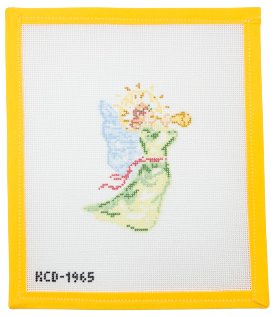 Green Angel Needlepoint Canvas - Summertide Stitchery - KCN Designs