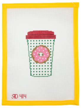 Green Donut Cup - Summertide Stitchery - Rachel Donley