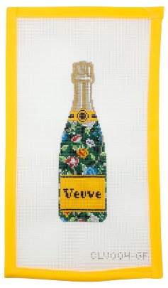 Green Floral Veuve Bottle - Summertide Stitchery - C'ate La Vie