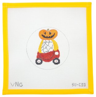 Halloween Cozy Coupe Needlepoint Canvas - Summertide Stitchery - VNG Canvas