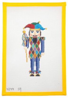 Harlequin Nutcracker Needlepoint Canvas - Summertide Stitchery - Susan Roberts